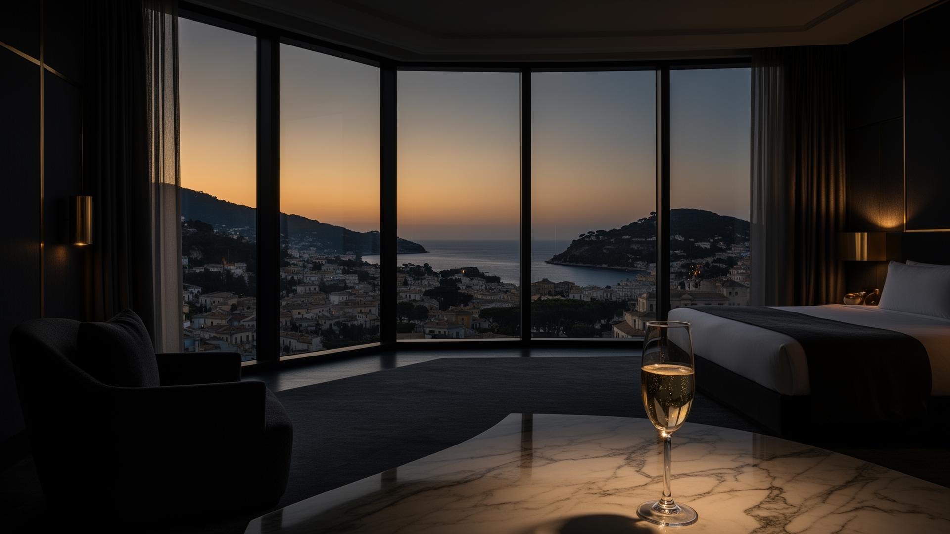 Luxury Mediterranean view from a private villa in Greece